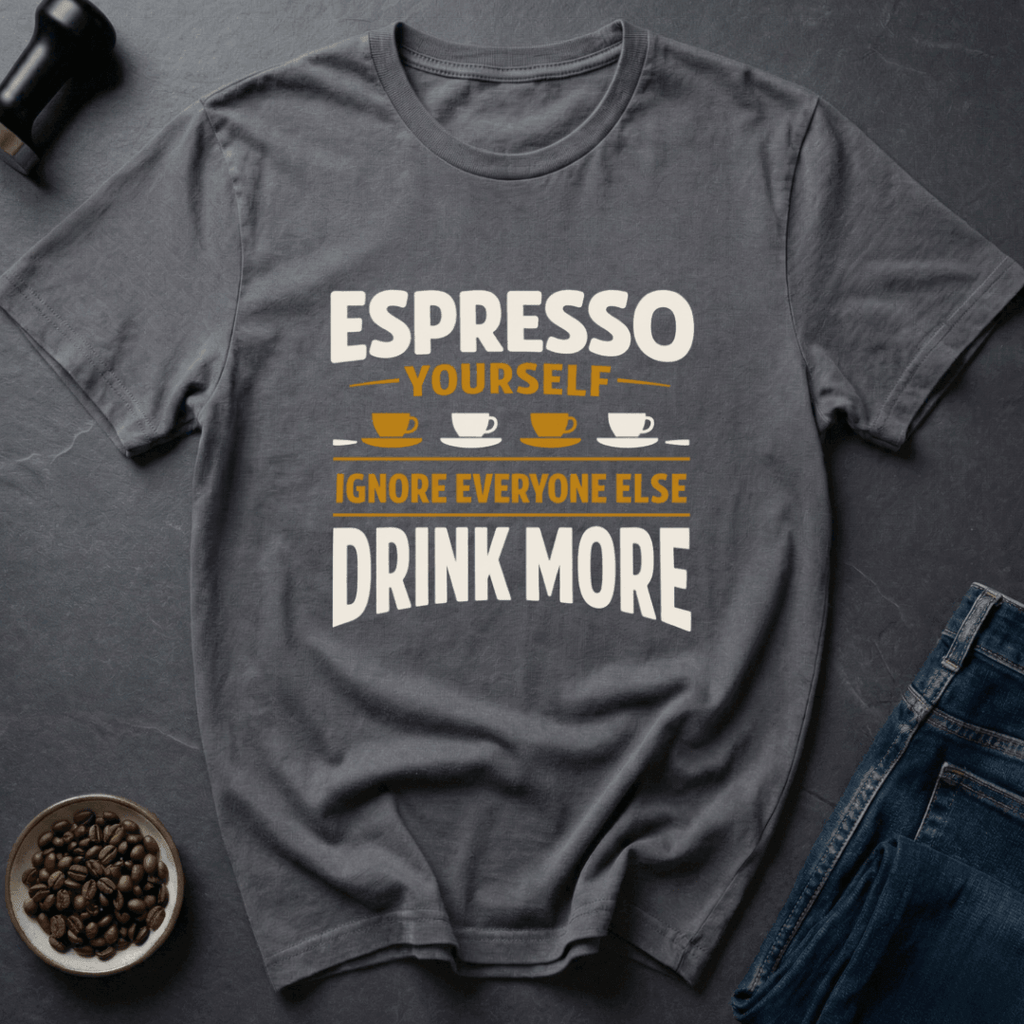 Coffee graphic Coffee Attitude T-Shirt in Military Green / S by Caffeine Dept