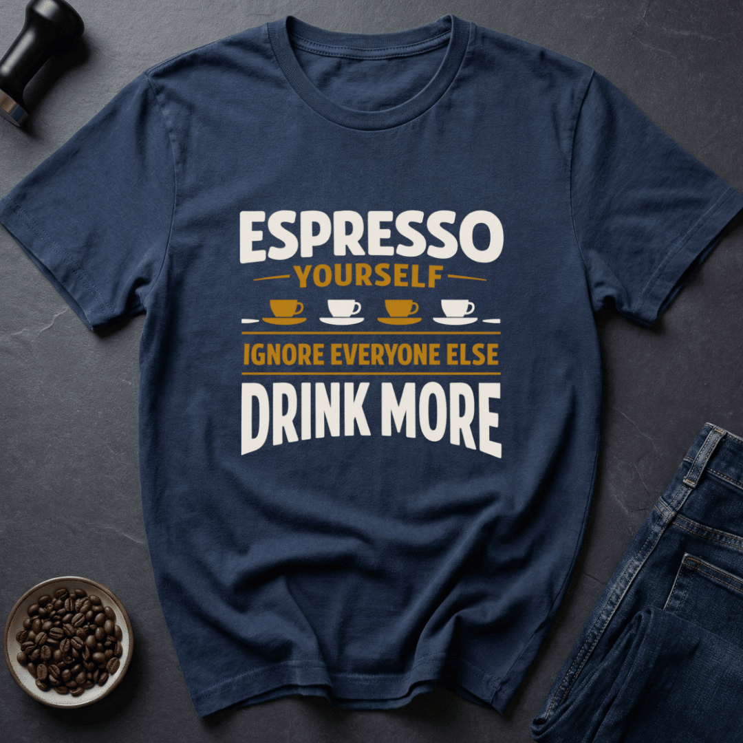 Coffee graphic Coffee Attitude T-Shirt in Military Green / S by Caffeine Dept