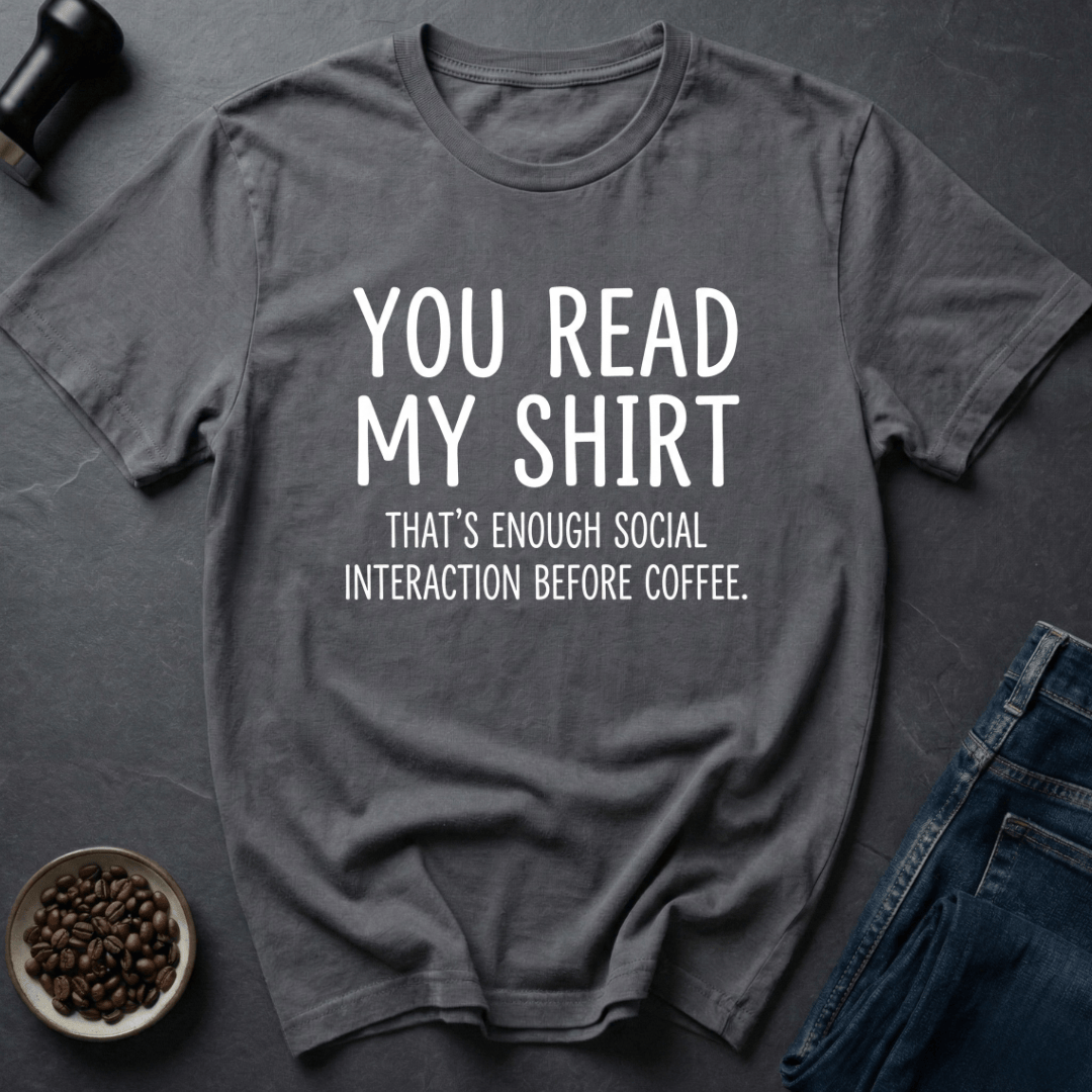 Coffee graphic Coffee Boundaries T-Shirt in Charcoal / S by Caffeine Dept