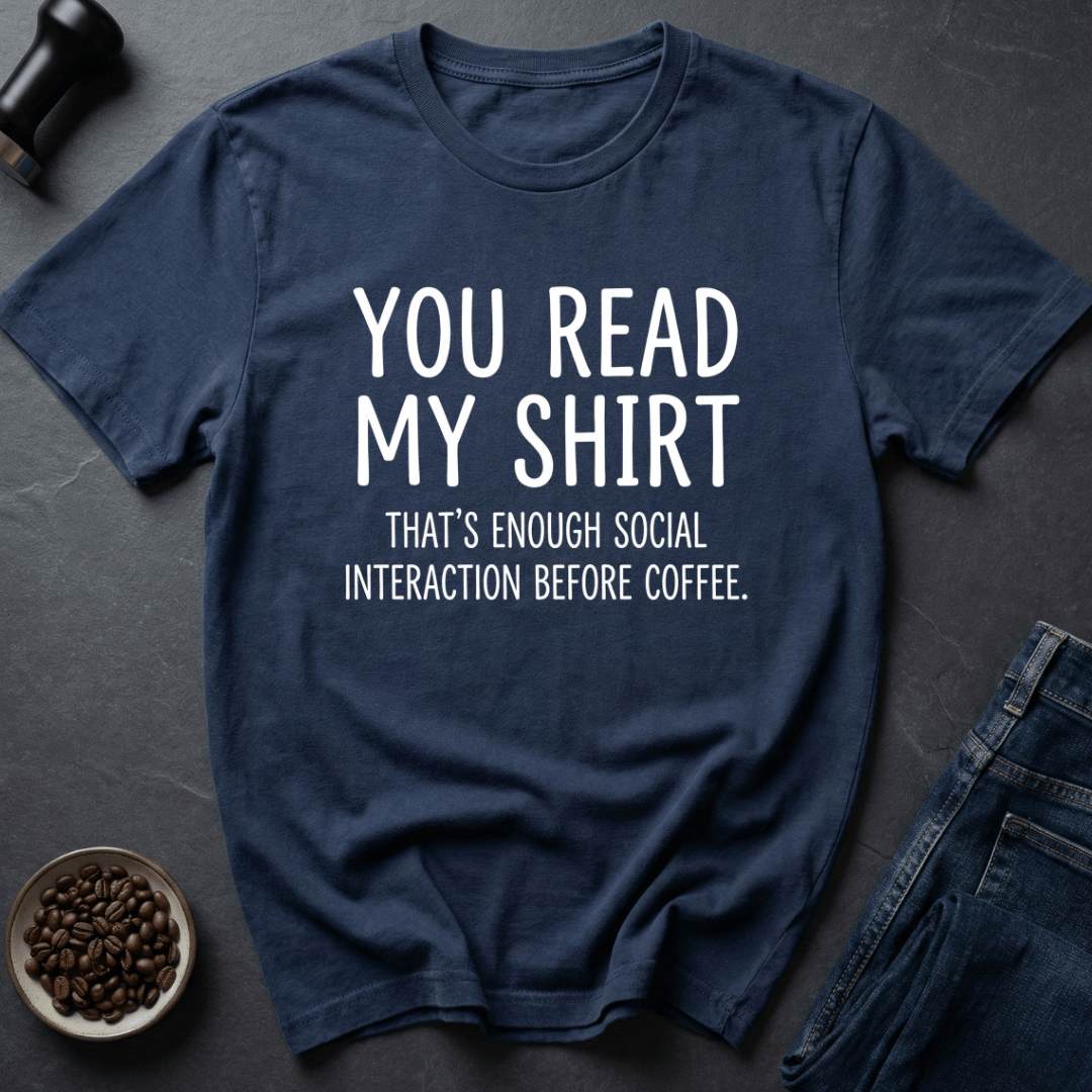 Coffee graphic Coffee Boundaries T-Shirt in Navy / S by Caffeine Dept