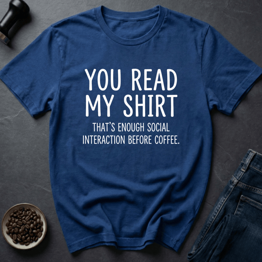 Coffee graphic Coffee Boundaries T-Shirt in Royal / S by Caffeine Dept