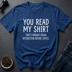 Coffee graphic Coffee Boundaries T-Shirt in Royal / S by Caffeine Dept