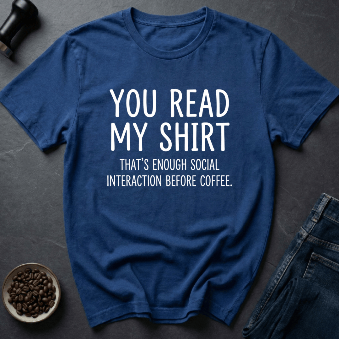 Coffee graphic Coffee Boundaries T-Shirt in Royal / S by Caffeine Dept