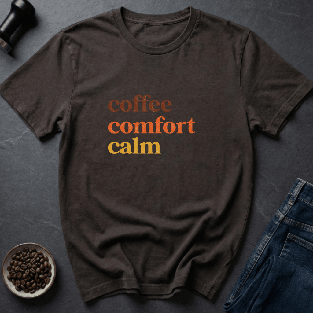 Coffee graphic Coffee Calm T-Shirt in Dark Chocolate / S by Caffeine Dept