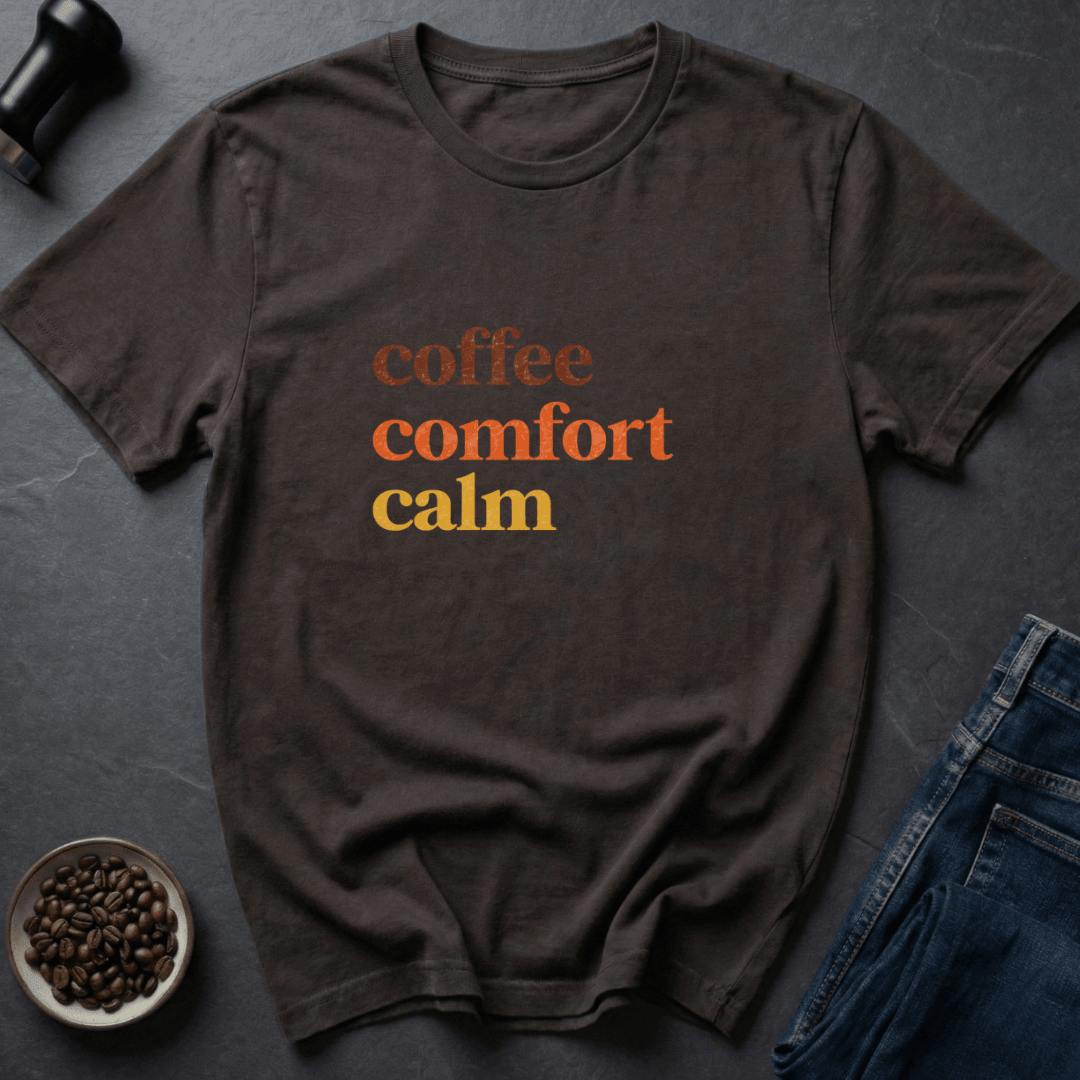 Coffee graphic Coffee Calm T-Shirt in Dark Chocolate / S by Caffeine Dept