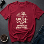Coffee graphic Coffee Chaos T-Shirt in Dark Chocolate / S by Caffeine Dept
