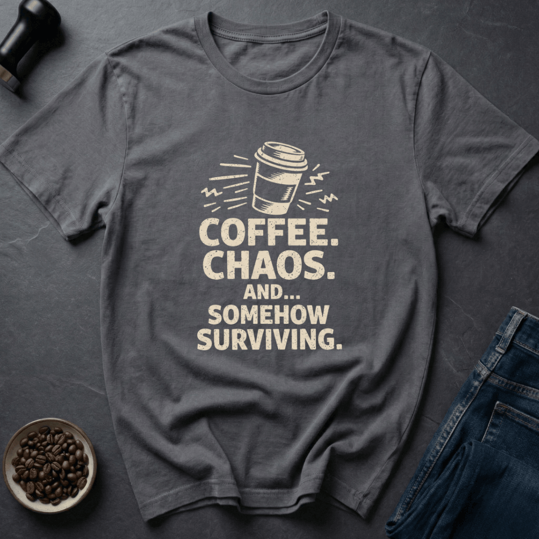 Coffee graphic Coffee Chaos T-Shirt in Dark Chocolate / S by Caffeine Dept