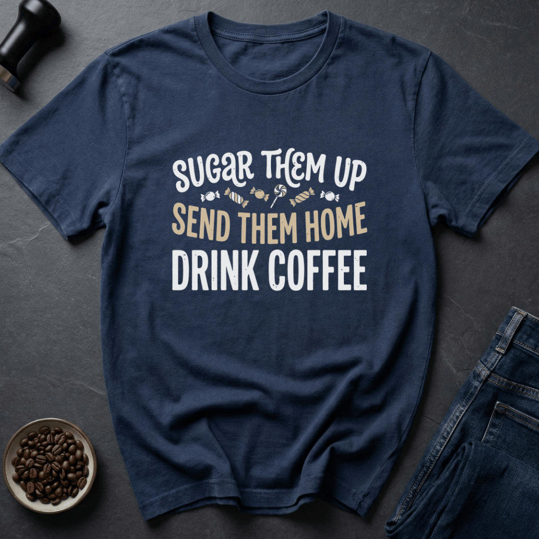 Coffee graphic Coffee Chaos T-Shirt in Navy / S by Caffeine Dept