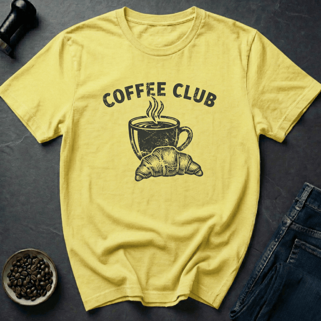 Coffee graphic Coffee Club T-Shirt in Cornsilk / S by Caffeine Dept
