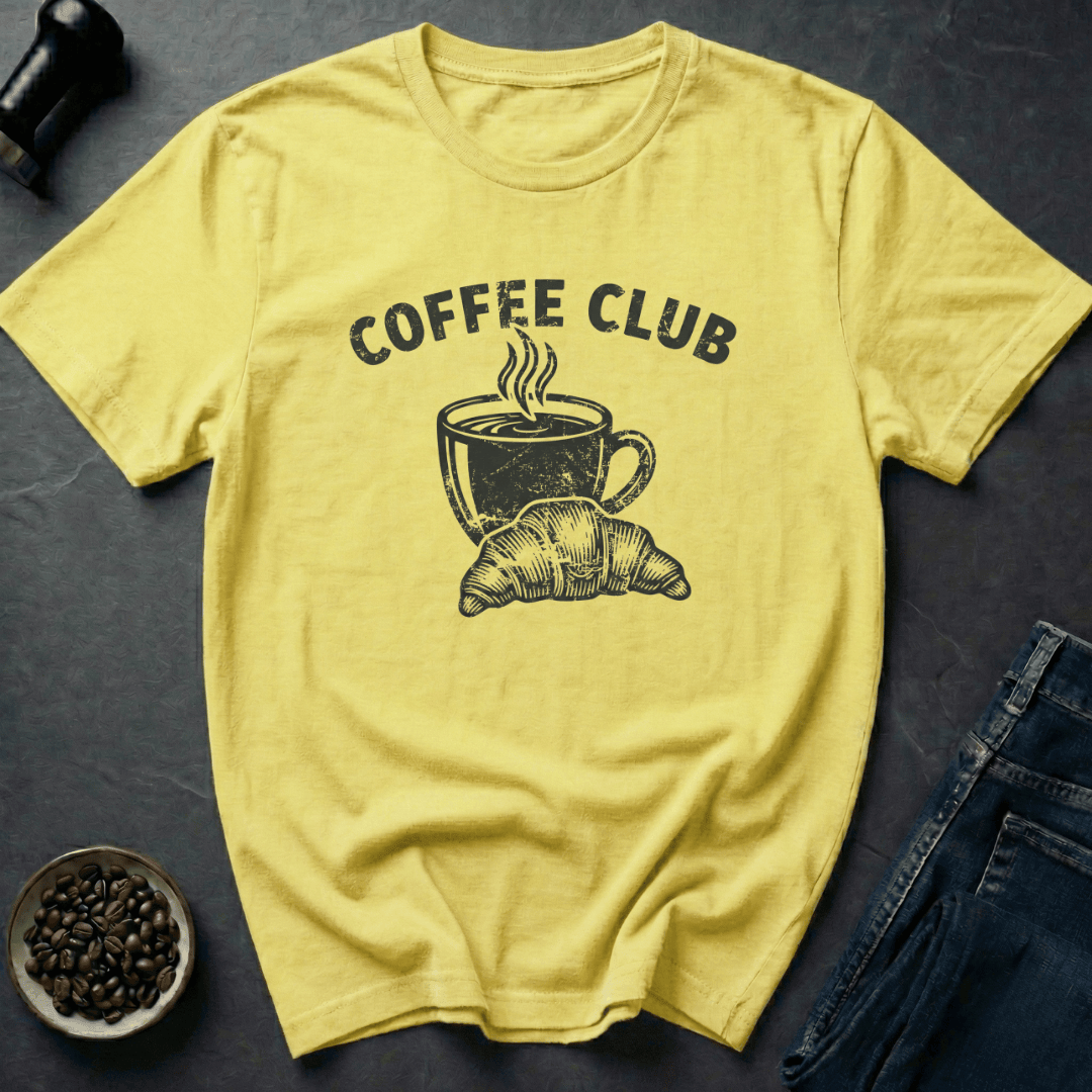Coffee graphic Coffee Club T-Shirt in Cornsilk / S by Caffeine Dept