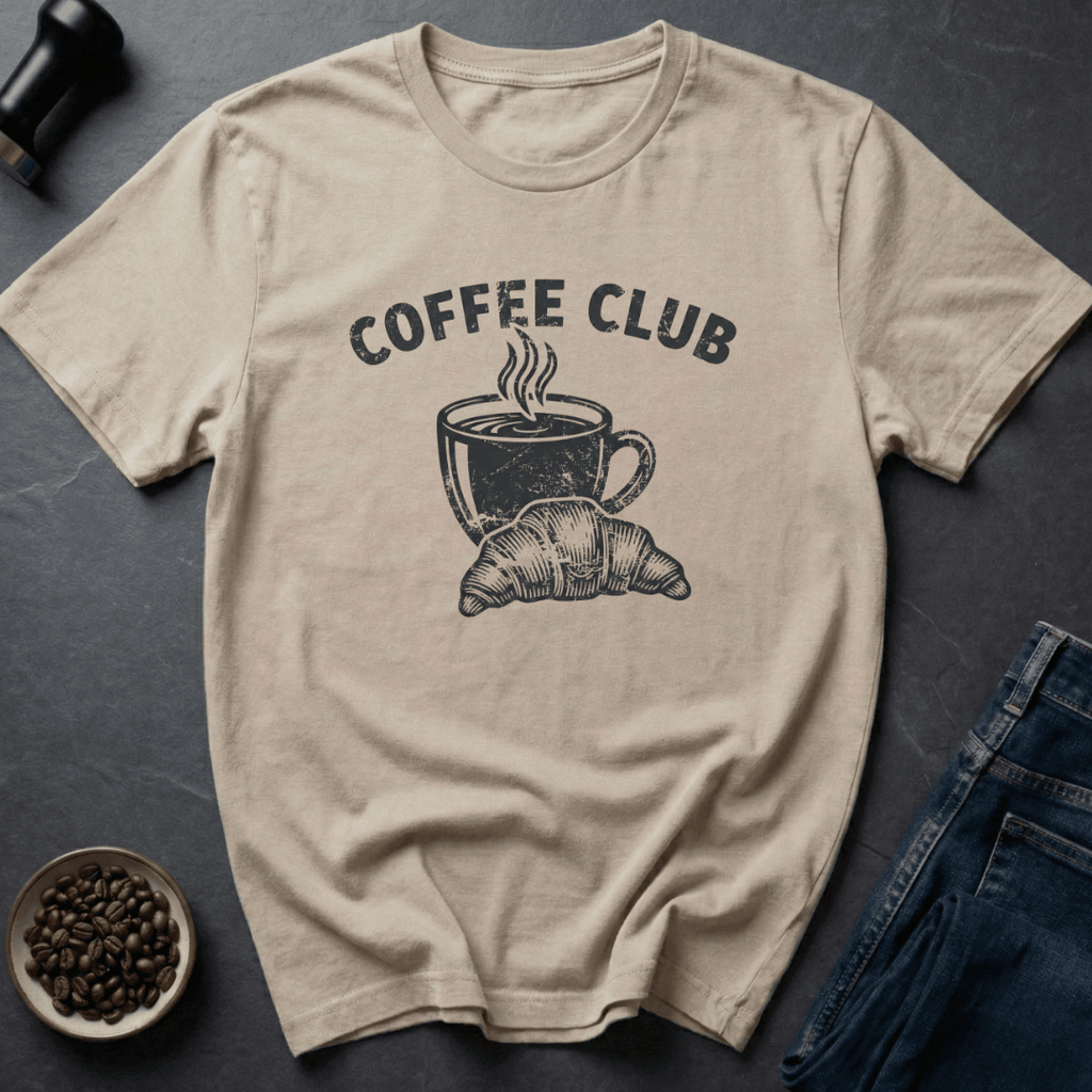 Coffee graphic Coffee Club T-Shirt in Cornsilk / S by Caffeine Dept