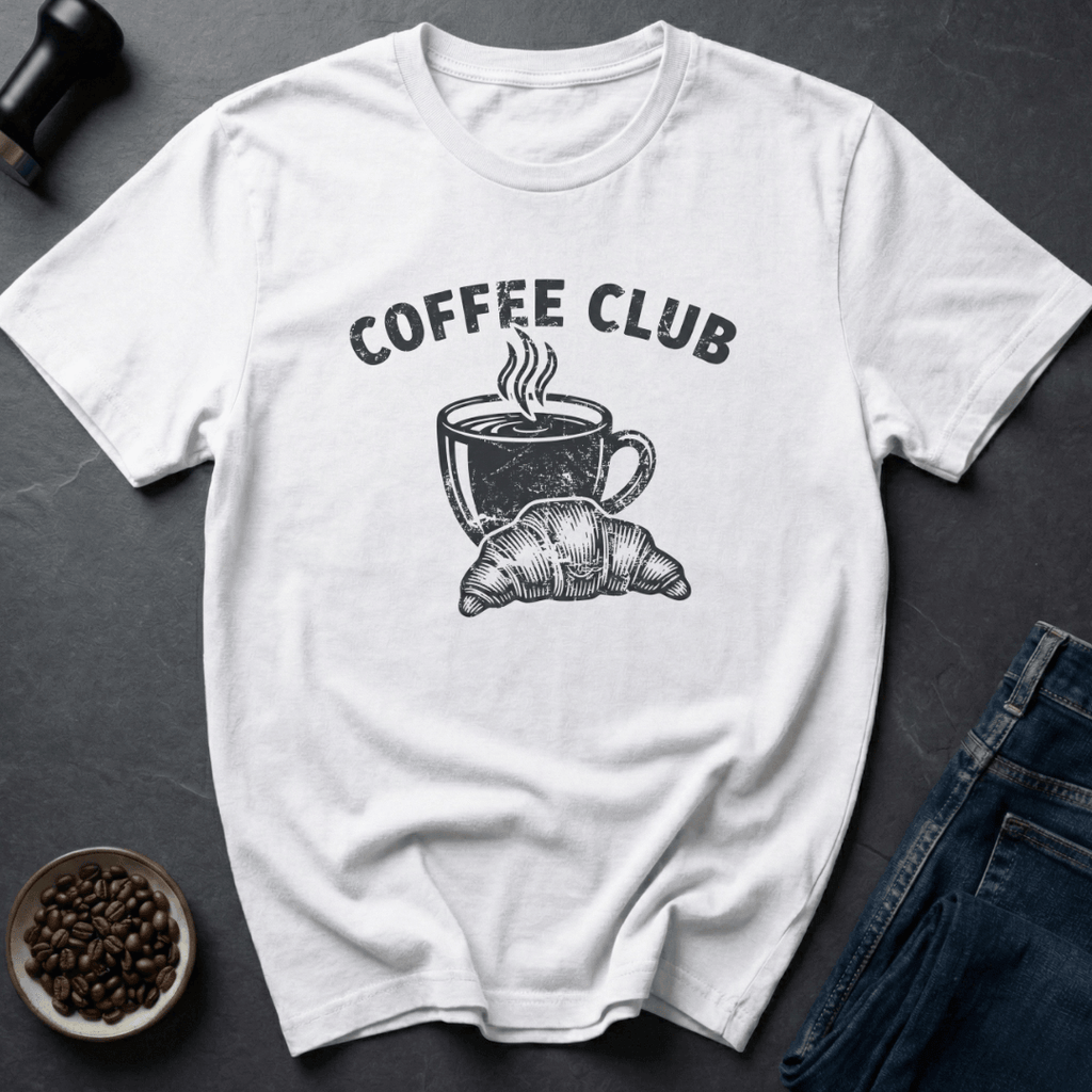 Coffee graphic Coffee Club T-Shirt in Cornsilk / S by Caffeine Dept