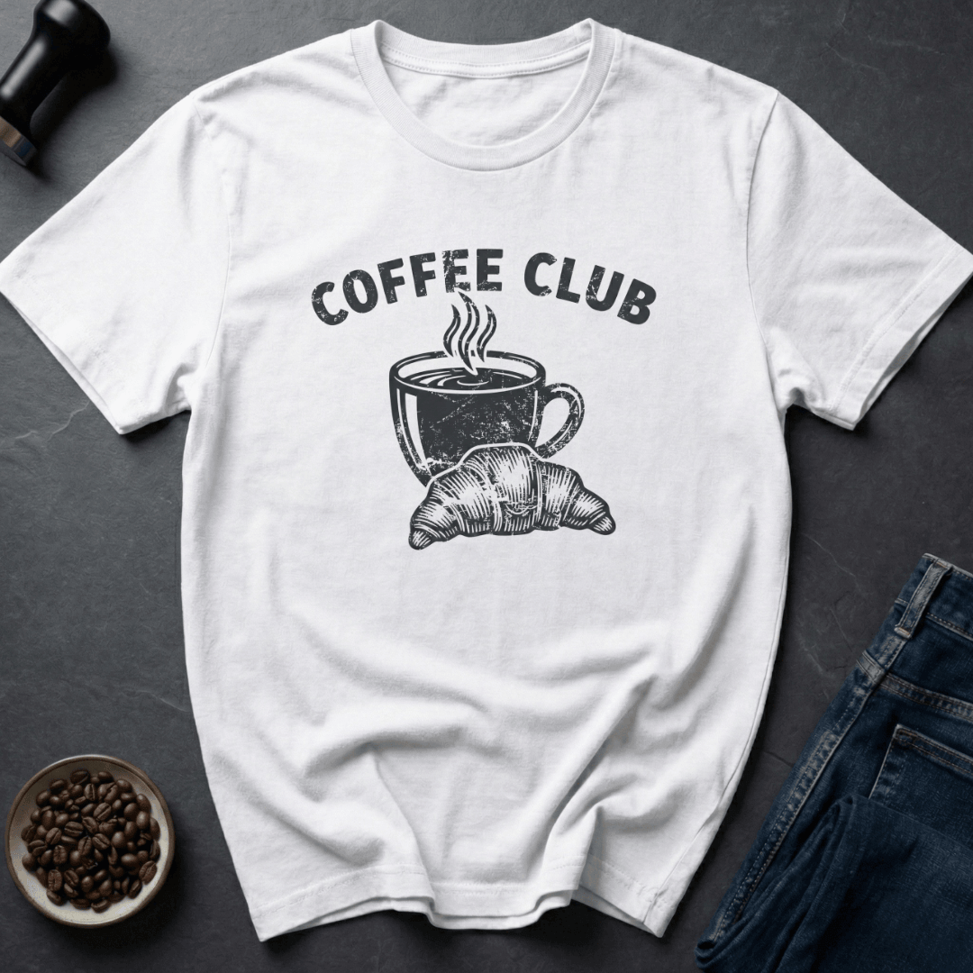Coffee graphic Coffee Club T-Shirt in Cornsilk / S by Caffeine Dept