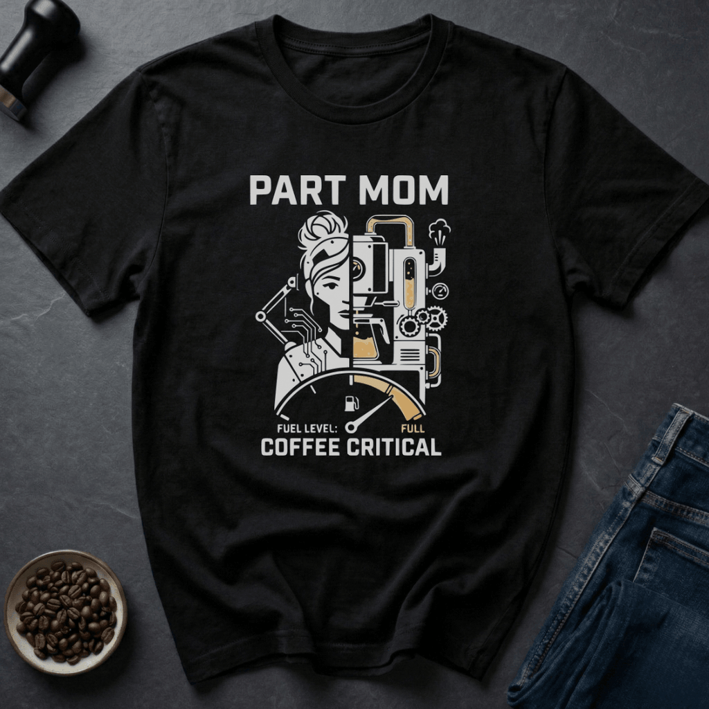Coffee graphic Coffee Critical Mom T-Shirt in Black / S by Caffeine Dept