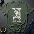 Coffee graphic Coffee Critical Mom T-Shirt in Black / S by Caffeine Dept