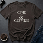 Coffee graphic Coffee Cuss Words T-Shirt in Military Green / S by Caffeine Dept