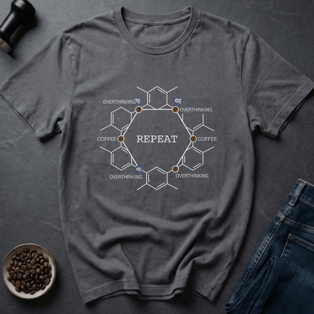 Coffee graphic Coffee Cycle T-Shirt in Heather Red / S by Caffeine Dept