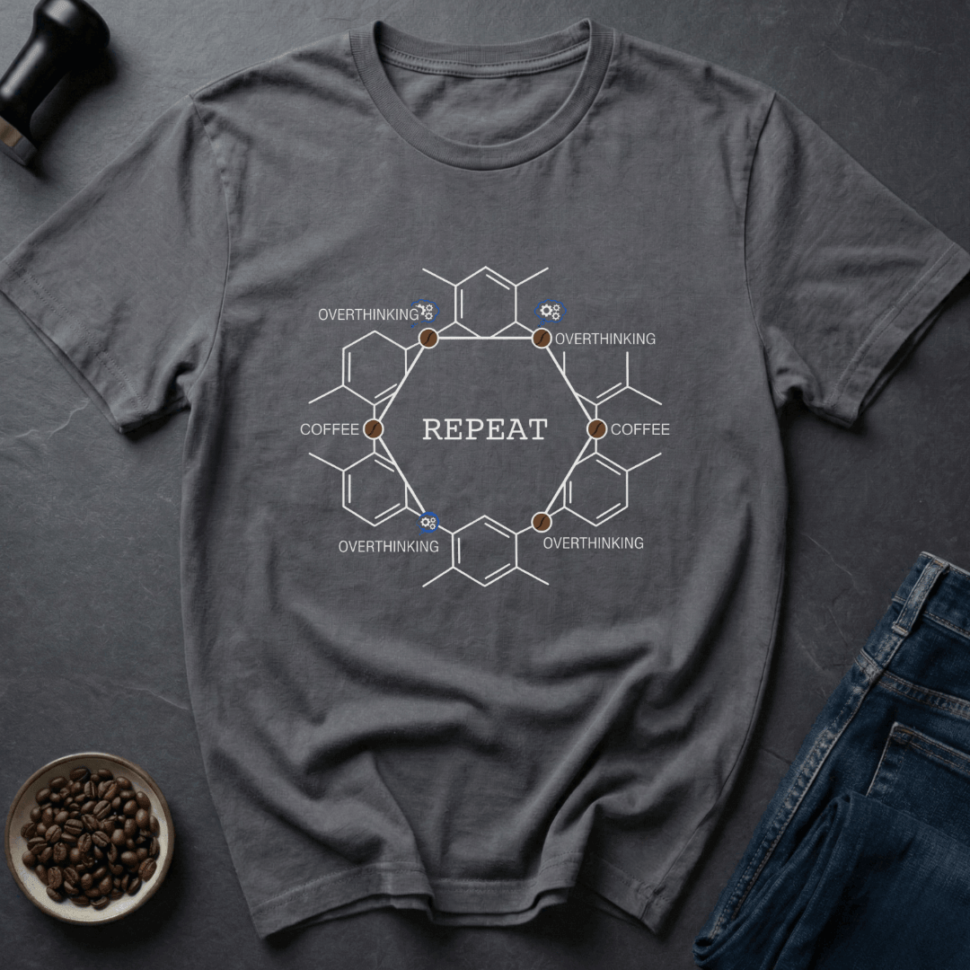 Coffee graphic Coffee Cycle T-Shirt in Heather Red / S by Caffeine Dept
