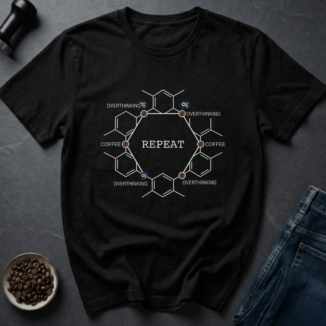 Coffee graphic Coffee Cycle T-Shirt in Heather Red / S by Caffeine Dept