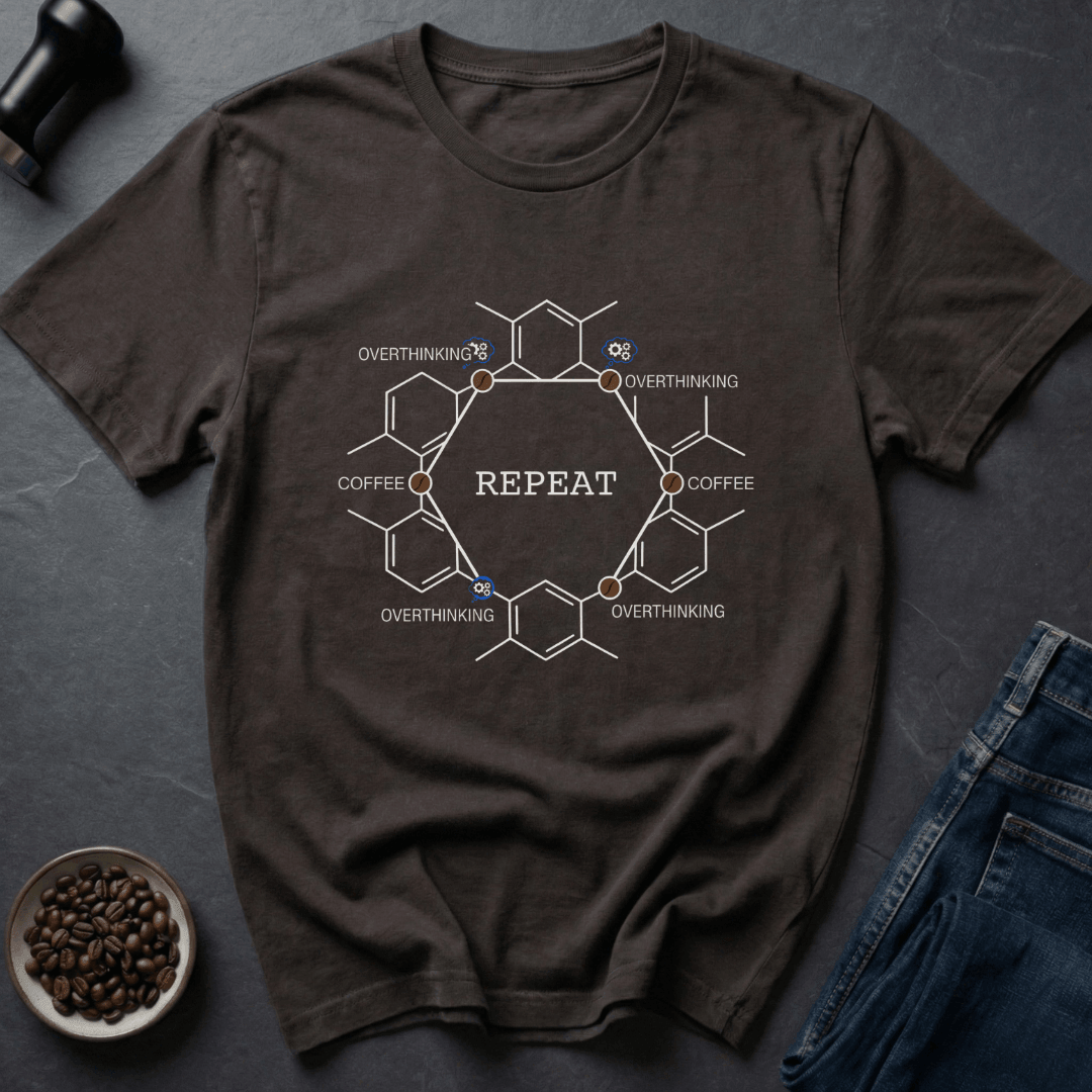Coffee graphic Coffee Cycle T-Shirt in Heather Red / S by Caffeine Dept