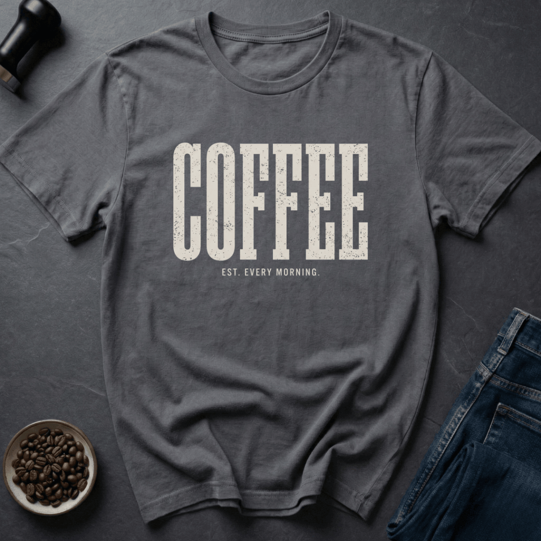 Coffee graphic Coffee Daily T-Shirt in Dark Chocolate / S by Caffeine Dept