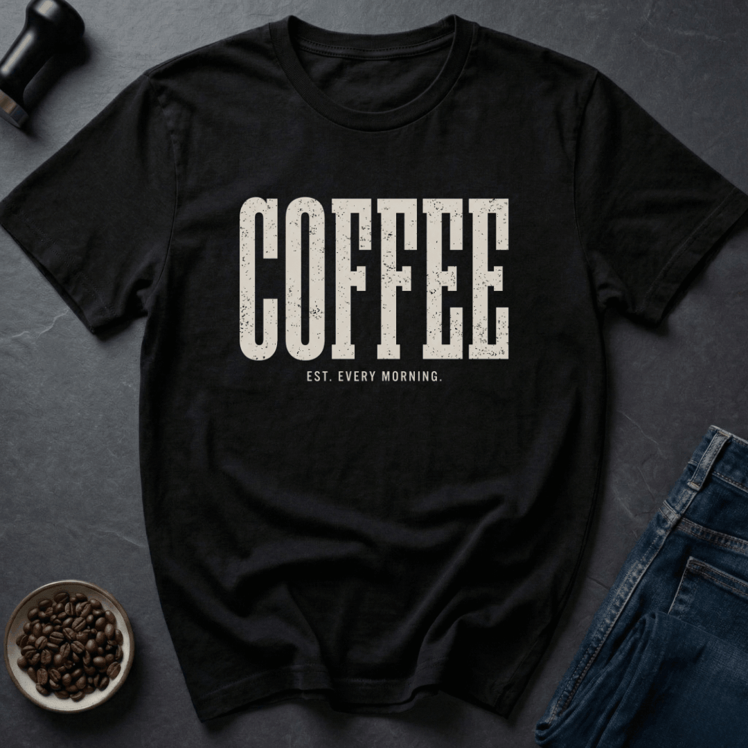 Coffee graphic Coffee Daily T-Shirt in Dark Chocolate / S by Caffeine Dept