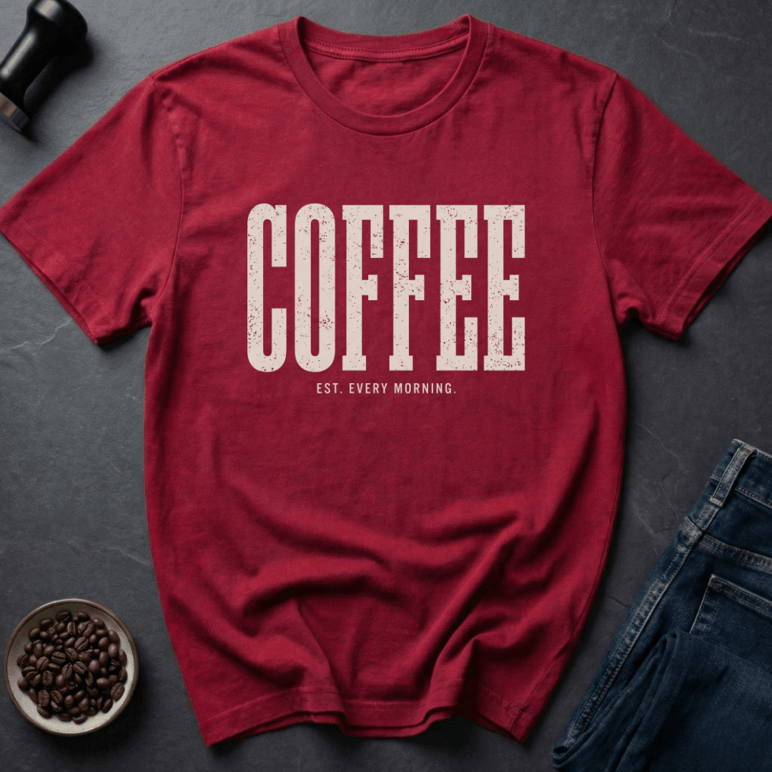 Coffee graphic Coffee Daily T-Shirt in Dark Chocolate / S by Caffeine Dept