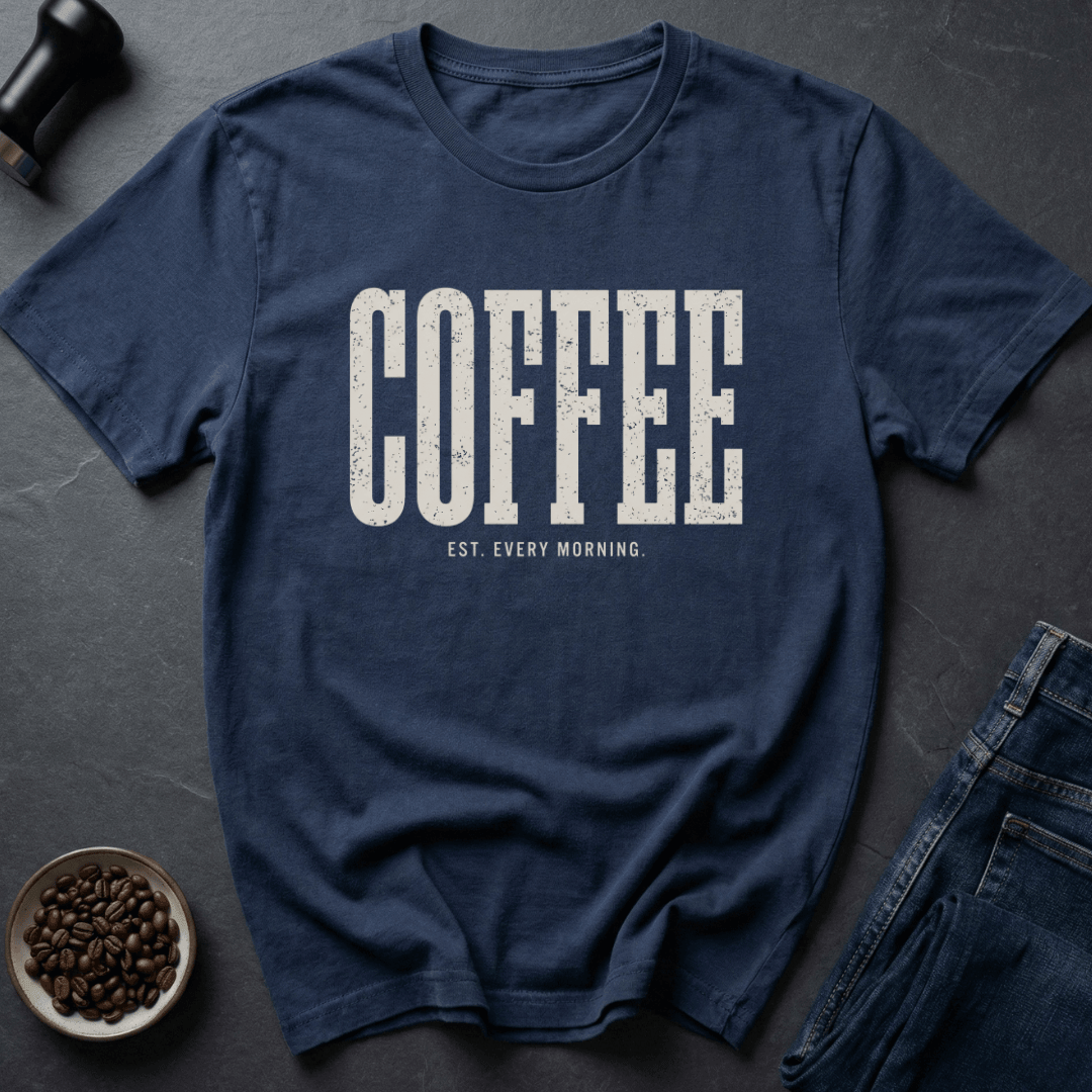 Coffee graphic Coffee Daily T-Shirt in Dark Chocolate / S by Caffeine Dept