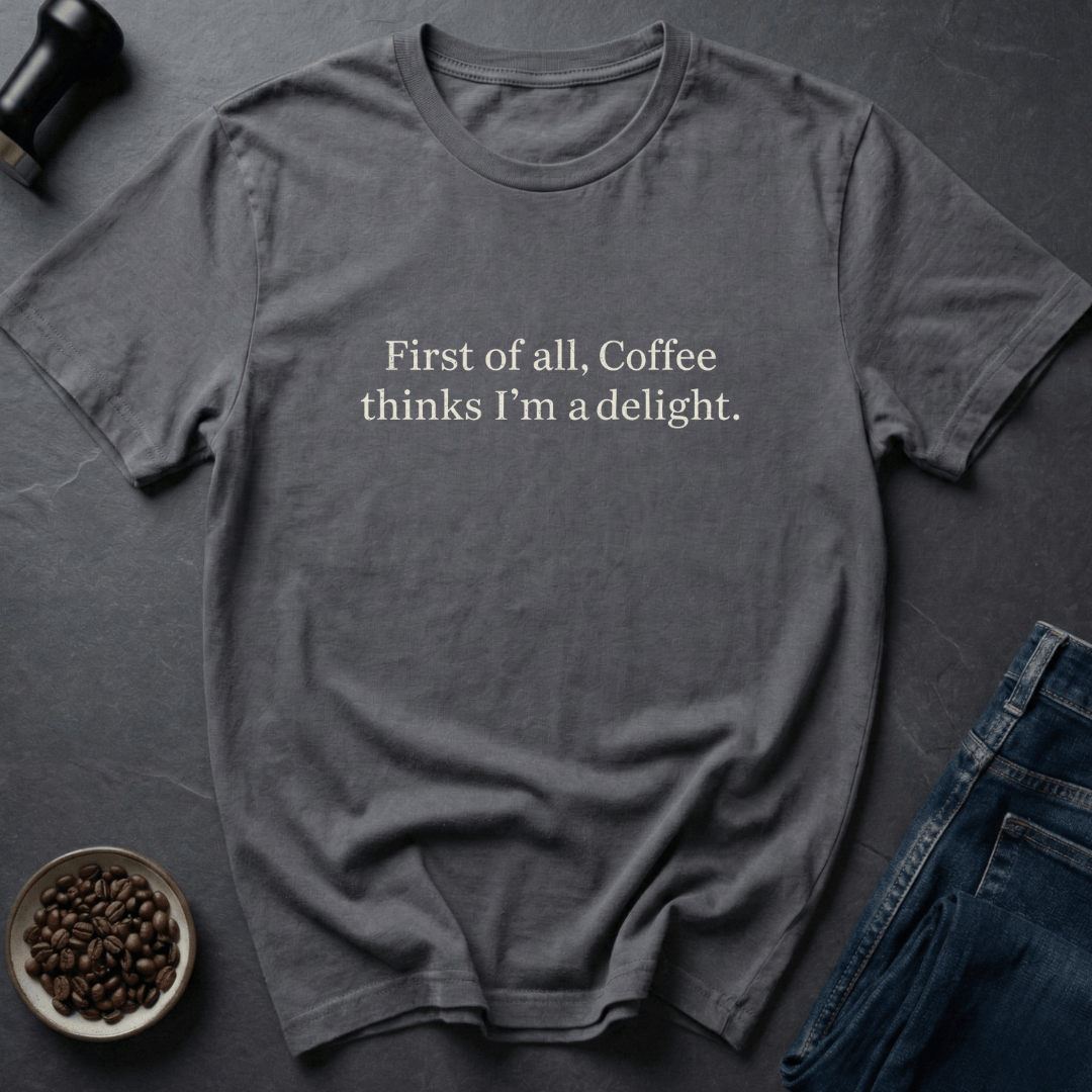 Coffee graphic Coffee Delight T-Shirt in Charcoal / S by Caffeine Dept