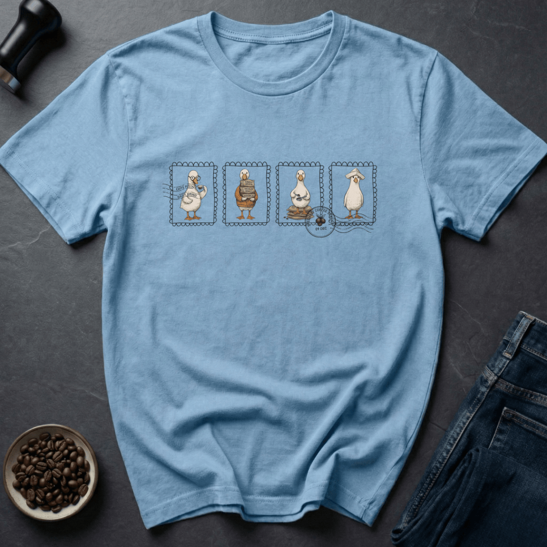 Coffee graphic Coffee Duck T-Shirt in Light Blue / S by Caffeine Dept