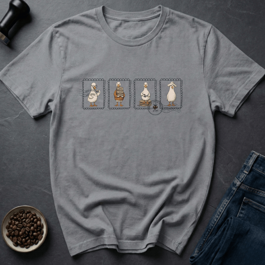 Coffee graphic Coffee Duck T-Shirt in Sport Grey / S by Caffeine Dept