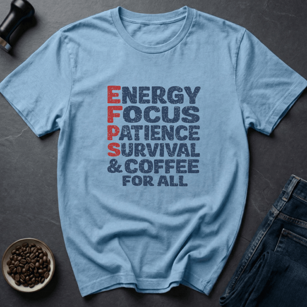 Coffee graphic Coffee Energy T-Shirt in Light Blue / S by Caffeine Dept