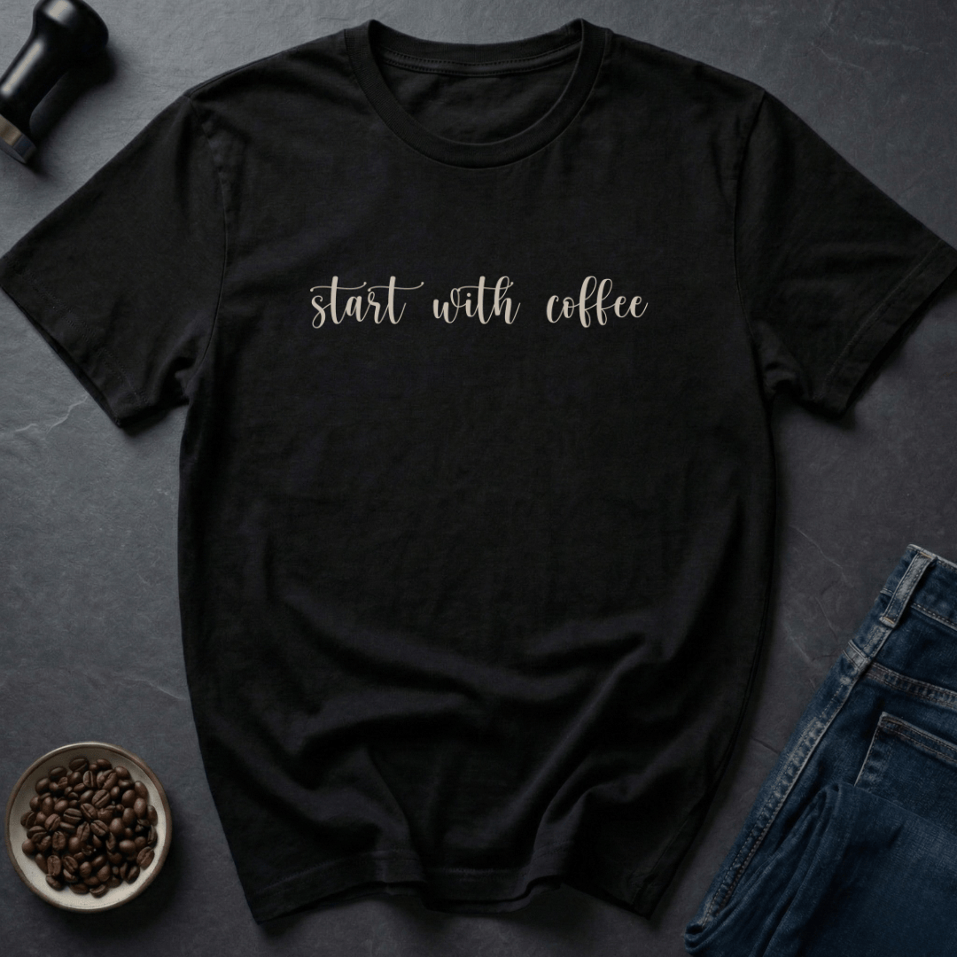 Coffee graphic Coffee First T-Shirt in Black / S by Caffeine Dept