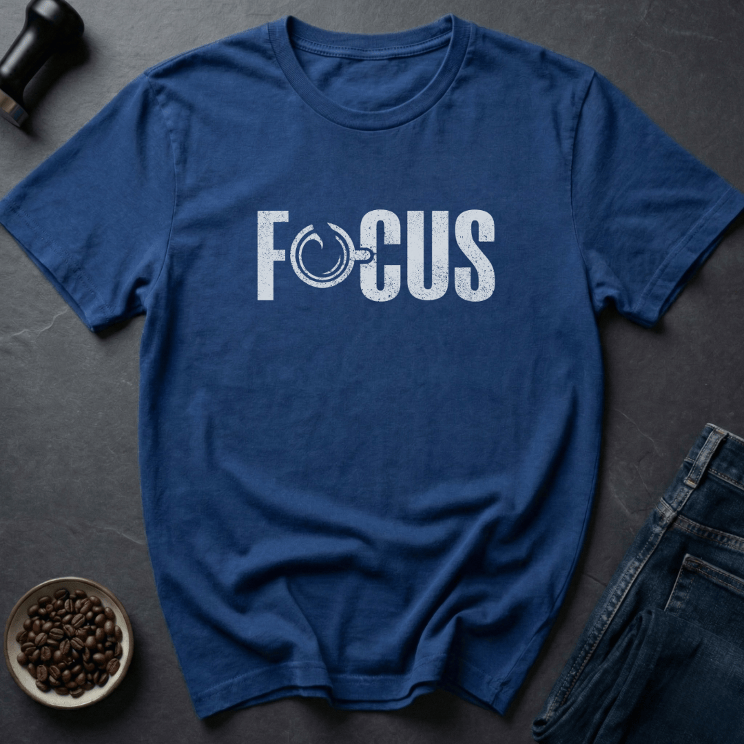 Coffee graphic Coffee Focus T-Shirt in Royal / S by Caffeine Dept