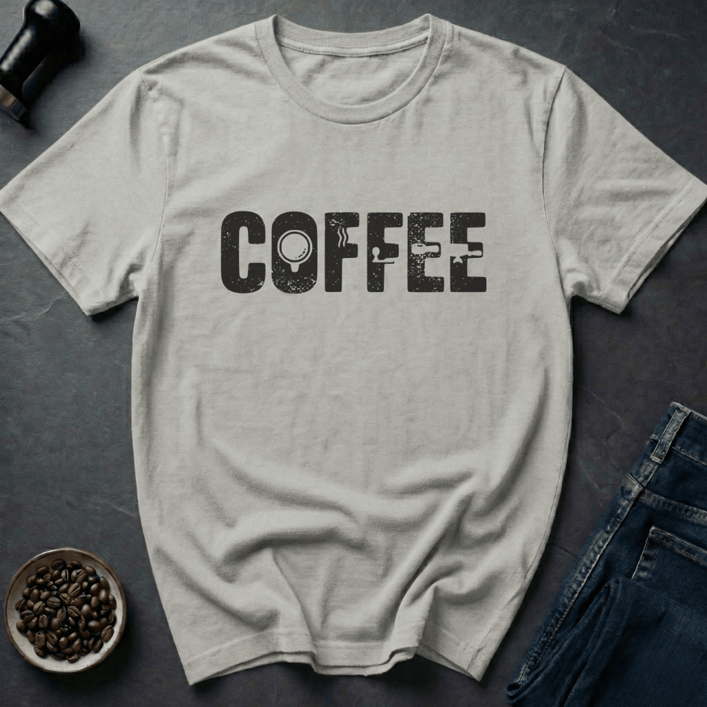 Coffee graphic Coffee Fuel T-Shirt in Ice Grey / S by Caffeine Dept
