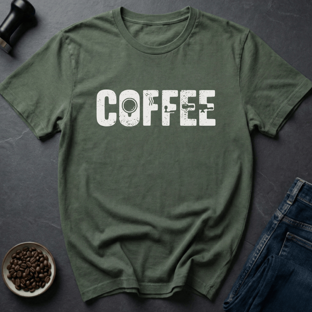 Coffee graphic Coffee Fuel T-Shirt in Ice Grey / S by Caffeine Dept