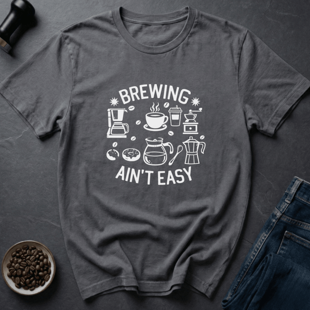 Coffee graphic Coffee Hustle T-Shirt in Military Green / S by Caffeine Dept