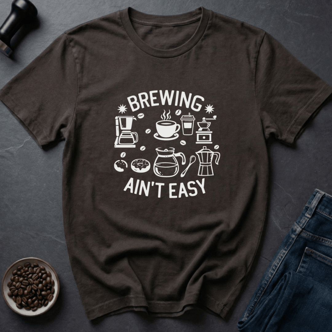Coffee graphic Coffee Hustle T-Shirt in Military Green / S by Caffeine Dept