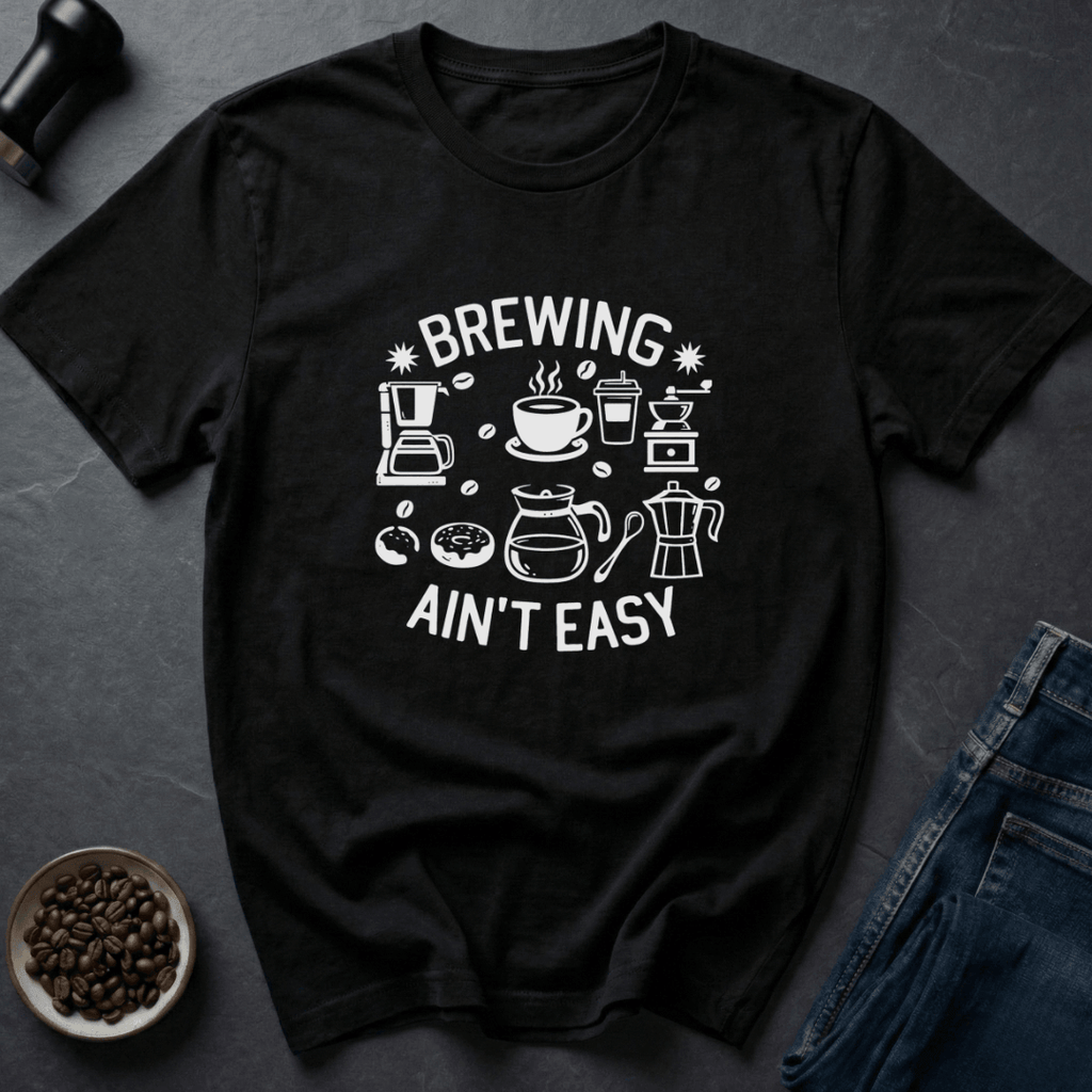 Coffee graphic Coffee Hustle T-Shirt in Military Green / S by Caffeine Dept