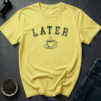 Coffee graphic Coffee Later T-Shirt in Sand / S by Caffeine Dept