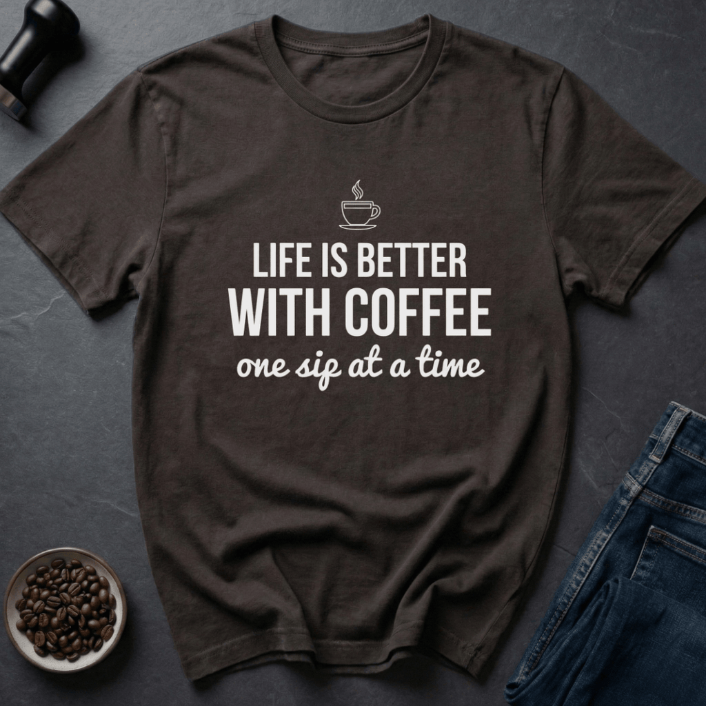 Coffee graphic Coffee Life T-Shirt in Dark Chocolate / S by Caffeine Dept