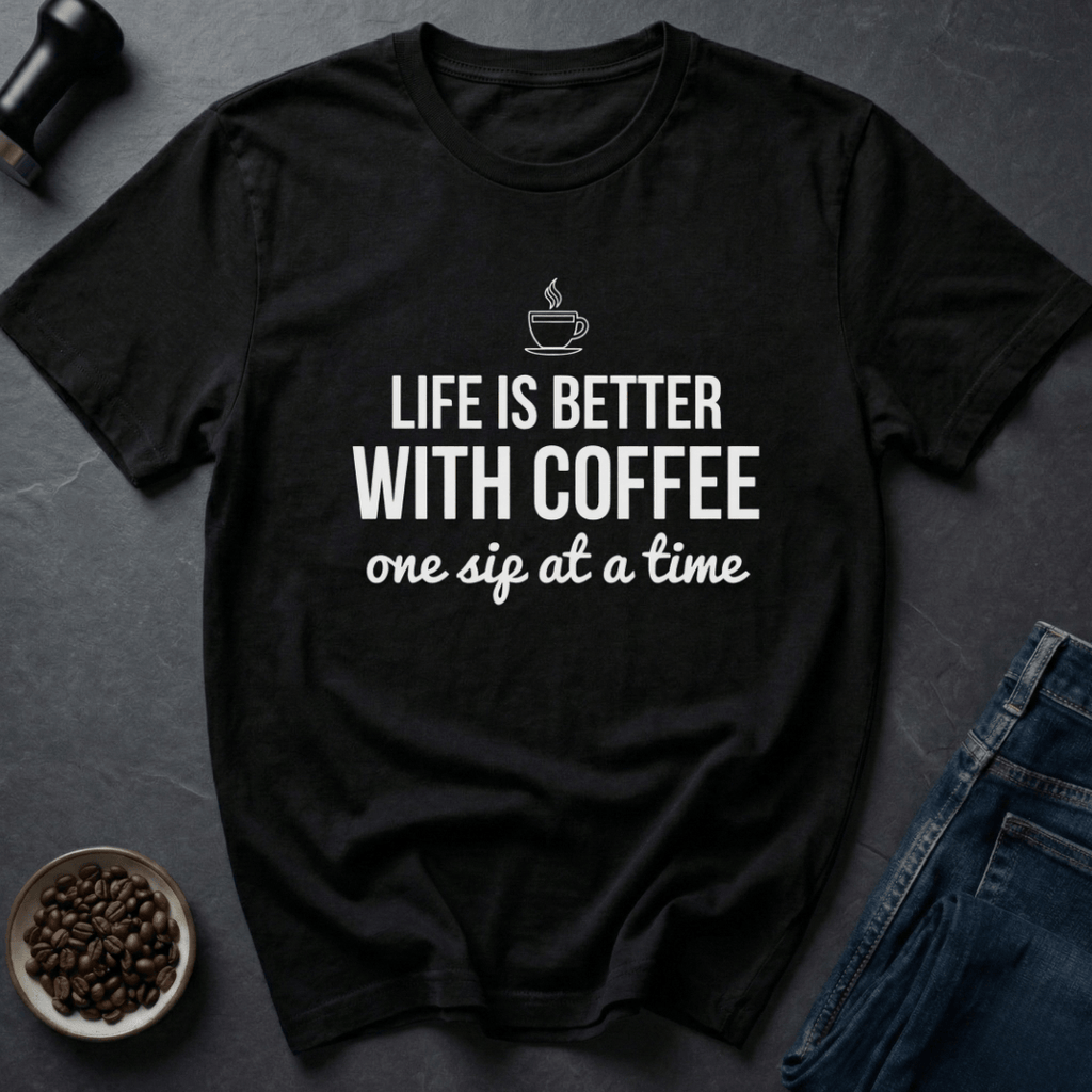 Coffee graphic Coffee Life T-Shirt in Dark Chocolate / S by Caffeine Dept
