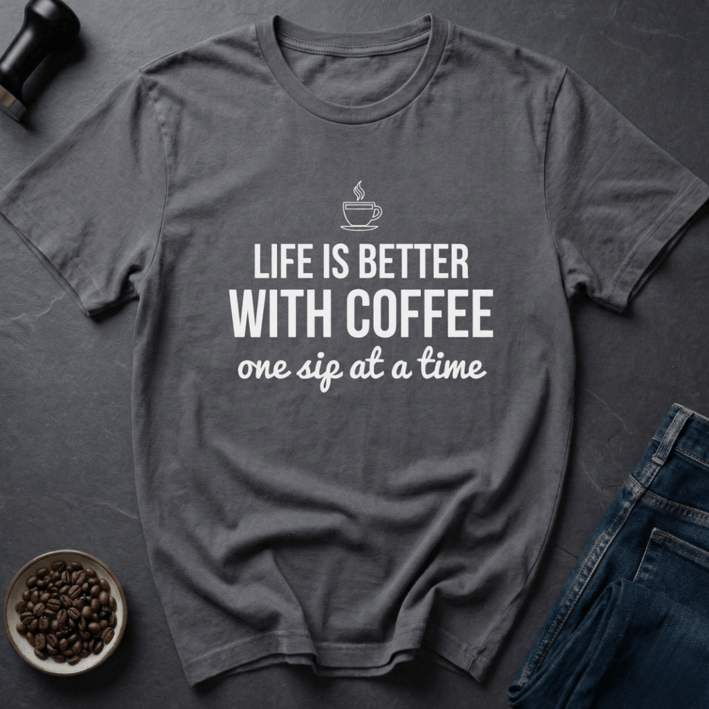 Coffee graphic Coffee Life T-Shirt in Dark Chocolate / S by Caffeine Dept