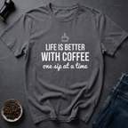 Coffee graphic Coffee Life T-Shirt in Dark Chocolate / S by Caffeine Dept