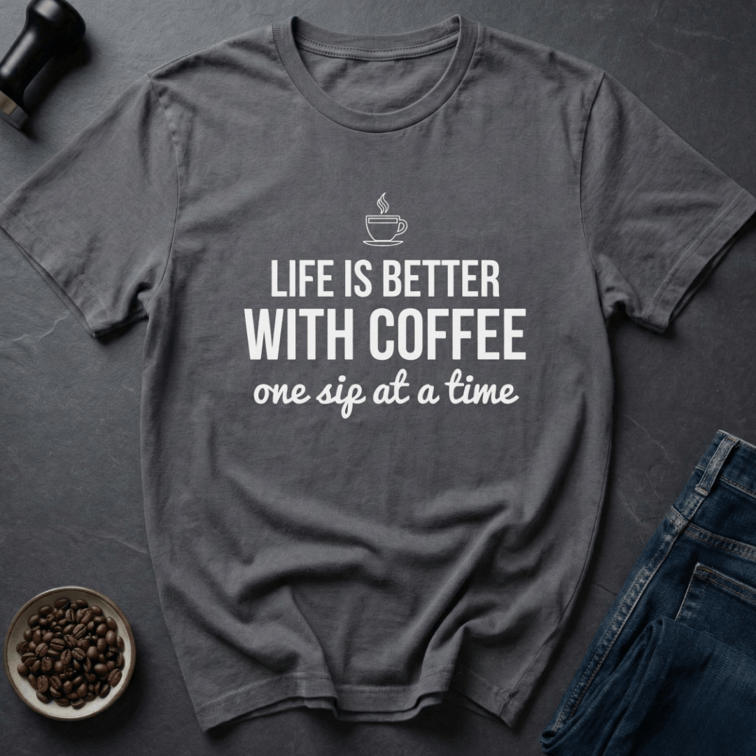 Coffee graphic Coffee Life T-Shirt in Dark Chocolate / S by Caffeine Dept