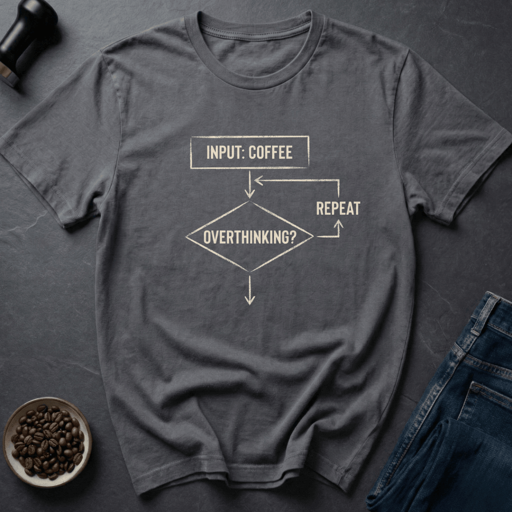 Coffee graphic Coffee Loop T-Shirt in Charcoal / S by Caffeine Dept