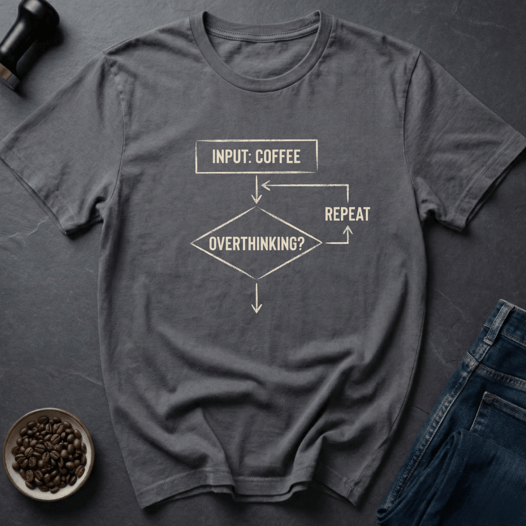 Coffee graphic Coffee Loop T-Shirt in Charcoal / S by Caffeine Dept
