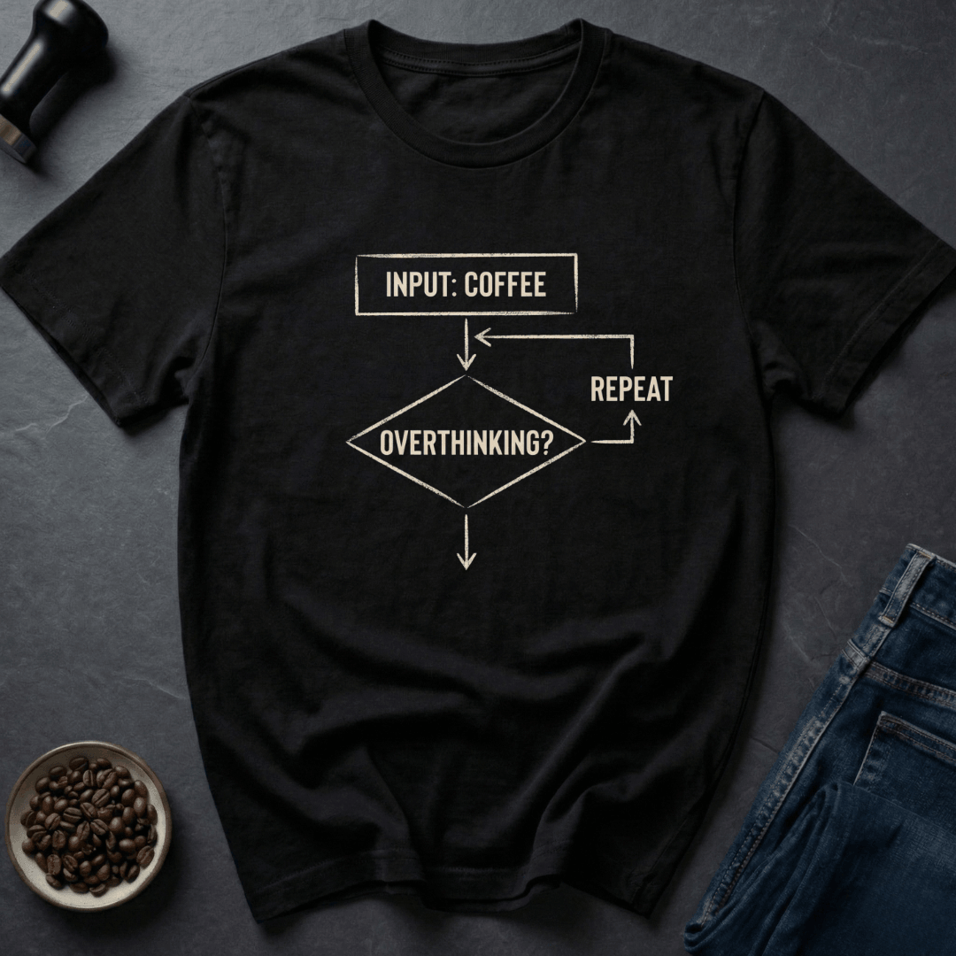 Coffee graphic Coffee Loop T-Shirt in Charcoal / S by Caffeine Dept