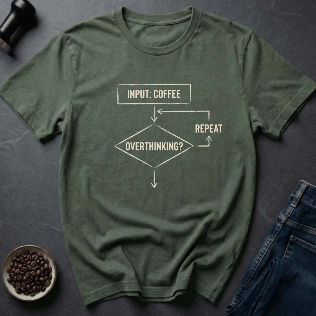 Coffee graphic Coffee Loop T-Shirt in Charcoal / S by Caffeine Dept