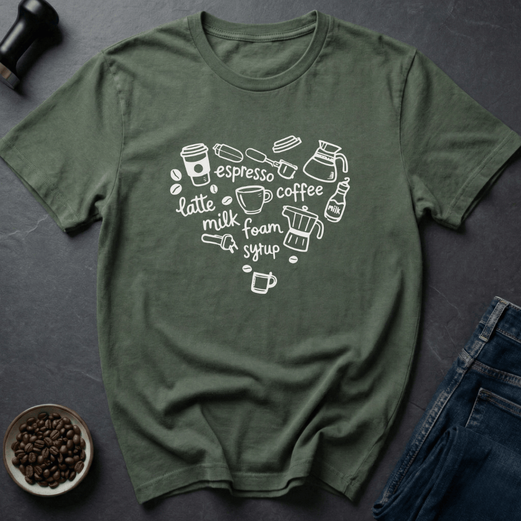 Coffee graphic Coffee Love T-Shirt in Black / S by Caffeine Dept